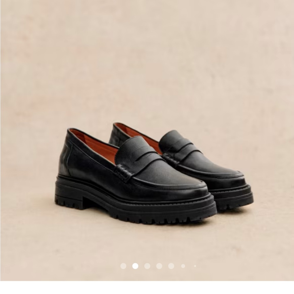 Sezane Albane Loafers Smooth Black
